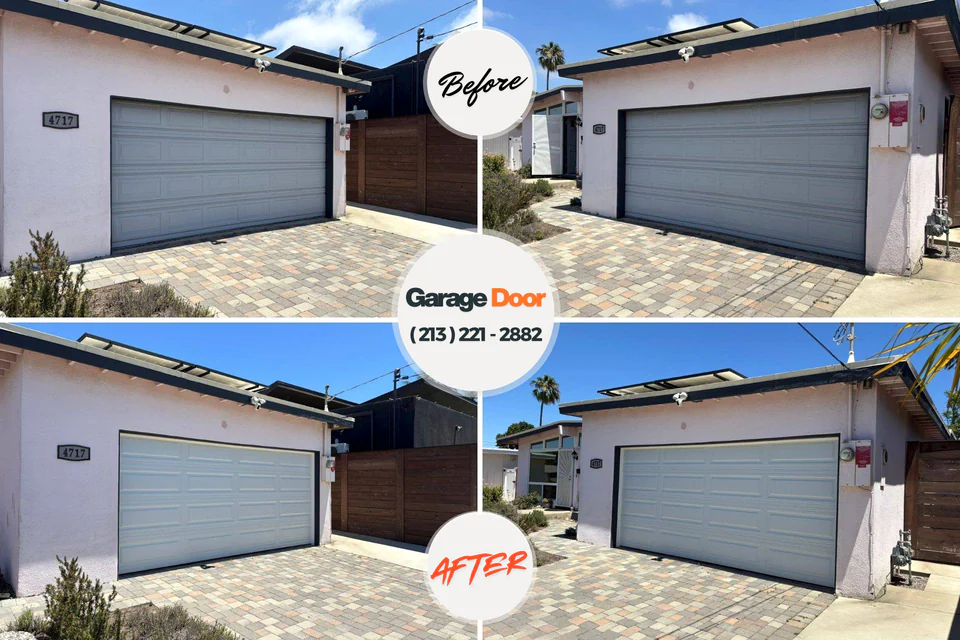 Before and after: garage door spring repair Edina, MO